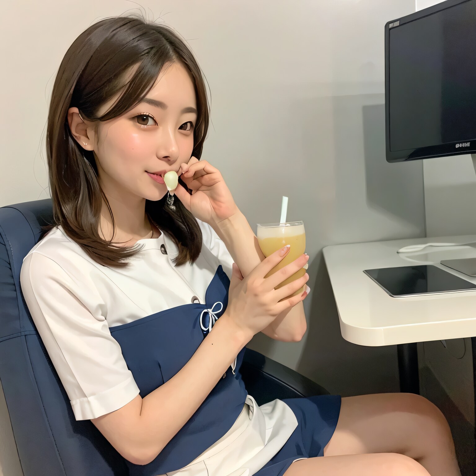 黒髪ロングで漫画喫茶の美女２４ | の人気AIイラスト・グラビア