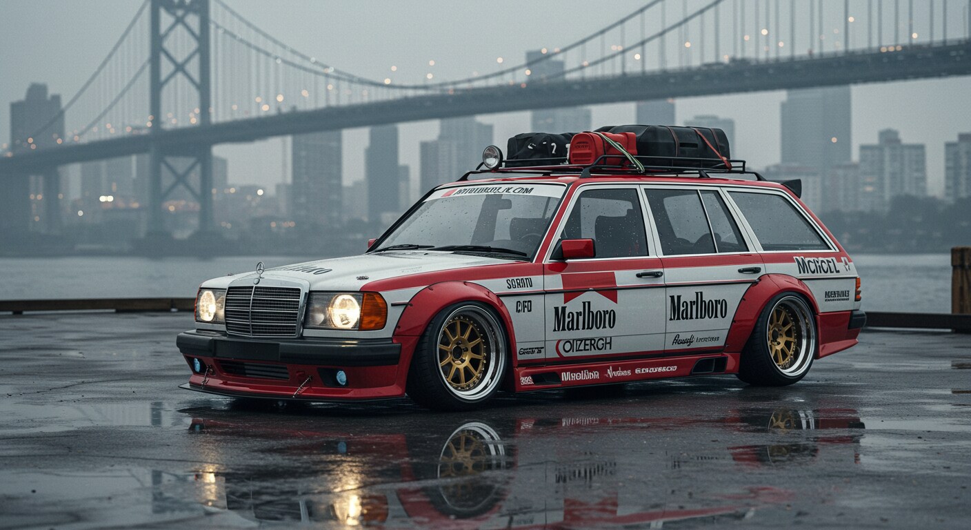 マルボロメルセデスベンツワゴンのドリ車 | の人気AIイラスト・グラビア