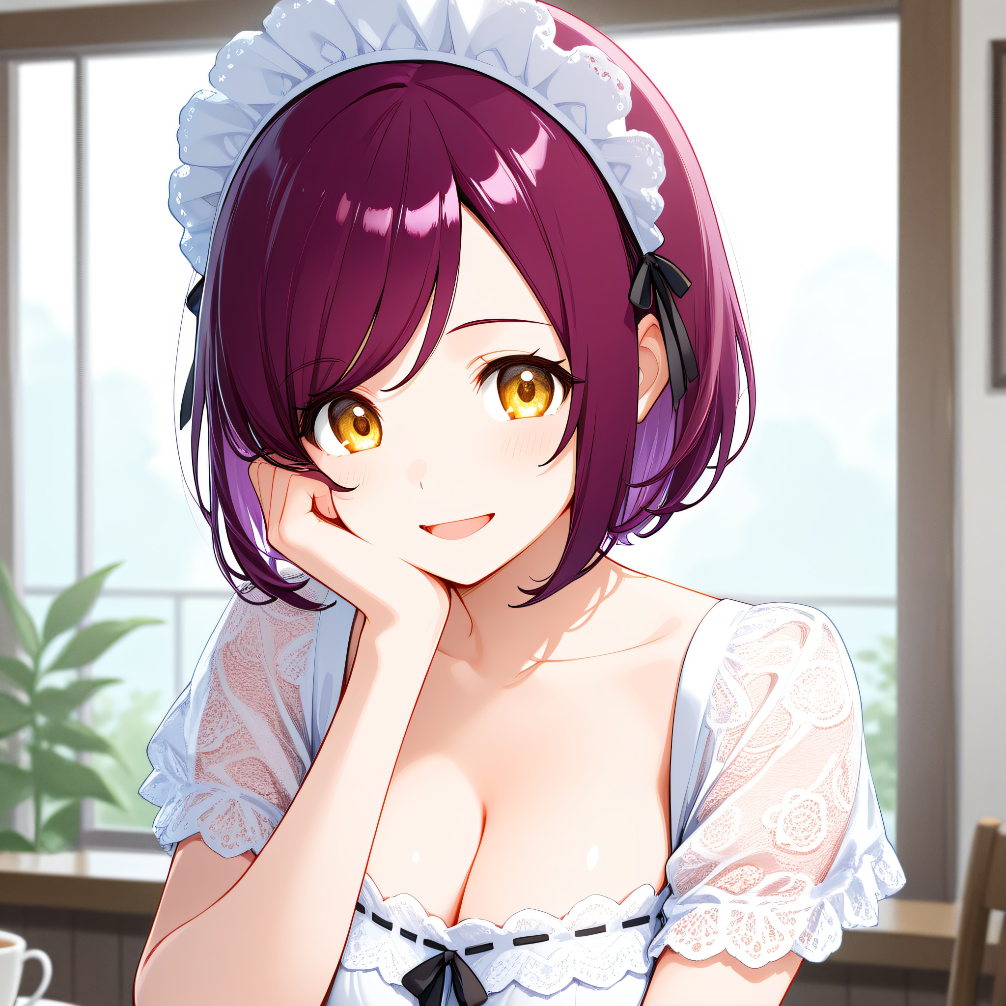 こんにちは（挨拶メイドの芽衣ちゃん） | の人気AIイラスト・グラビア