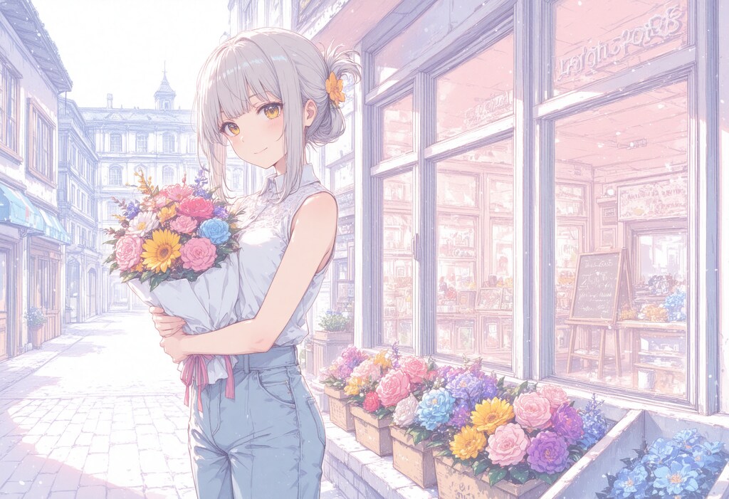 看板娘　flowers