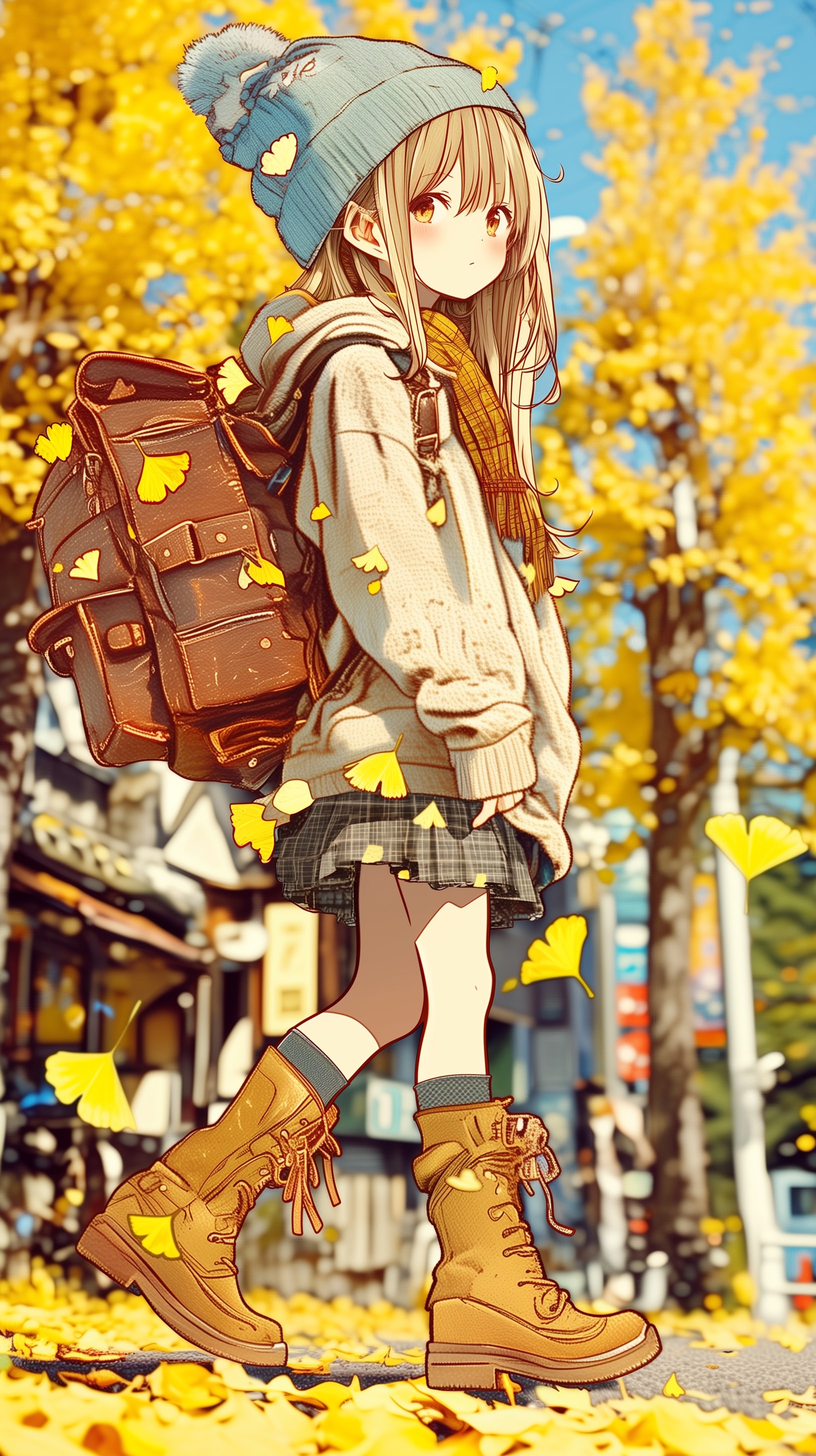 落ち葉が踊る | の人気AIイラスト・グラビア