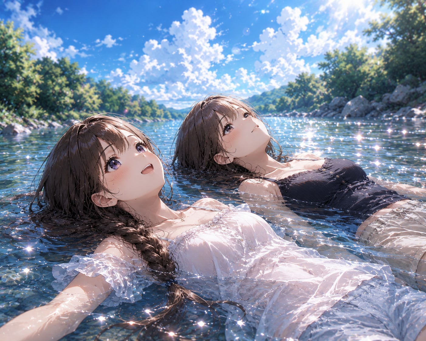 水面にほどける、ふたりの夏
