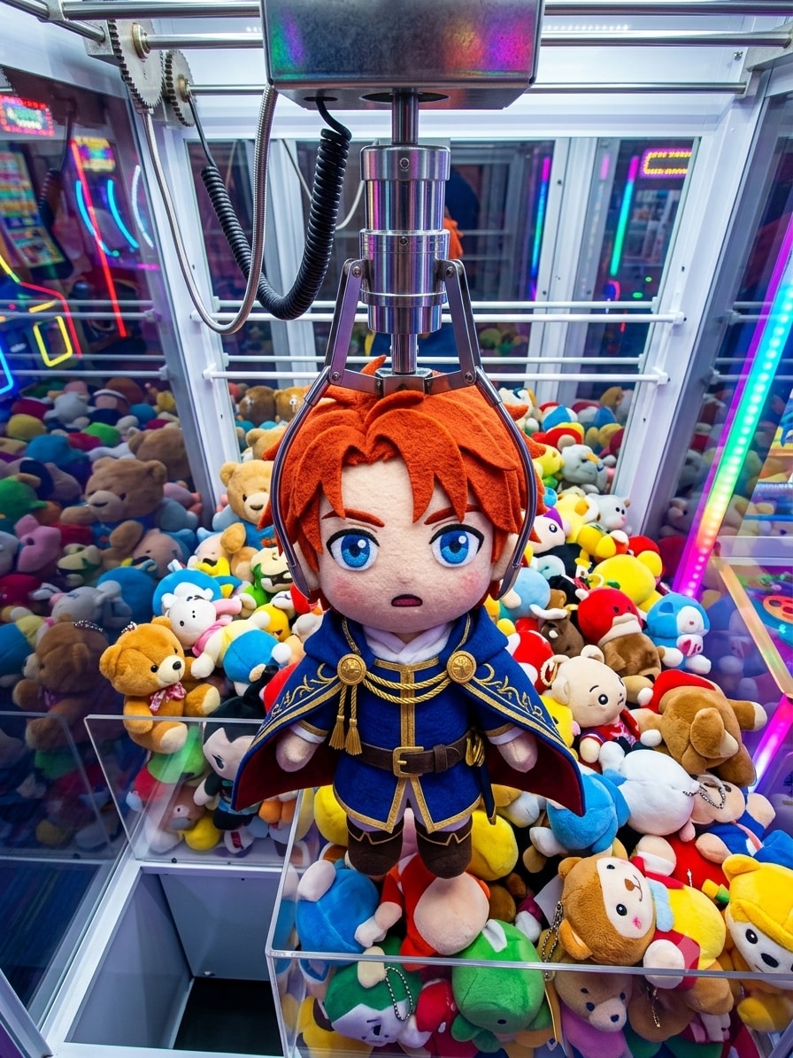 【Geminiで生成】封印エリウッドのぬいぐるみとクレーンゲーム【非公式のファンアート】