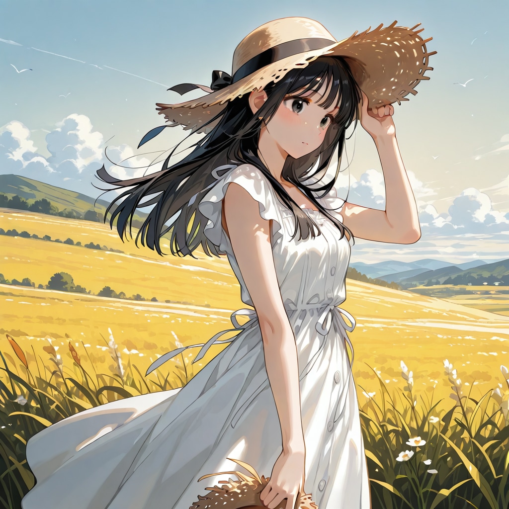 麦わら帽子の少女 | の人気AIイラスト・グラビア
