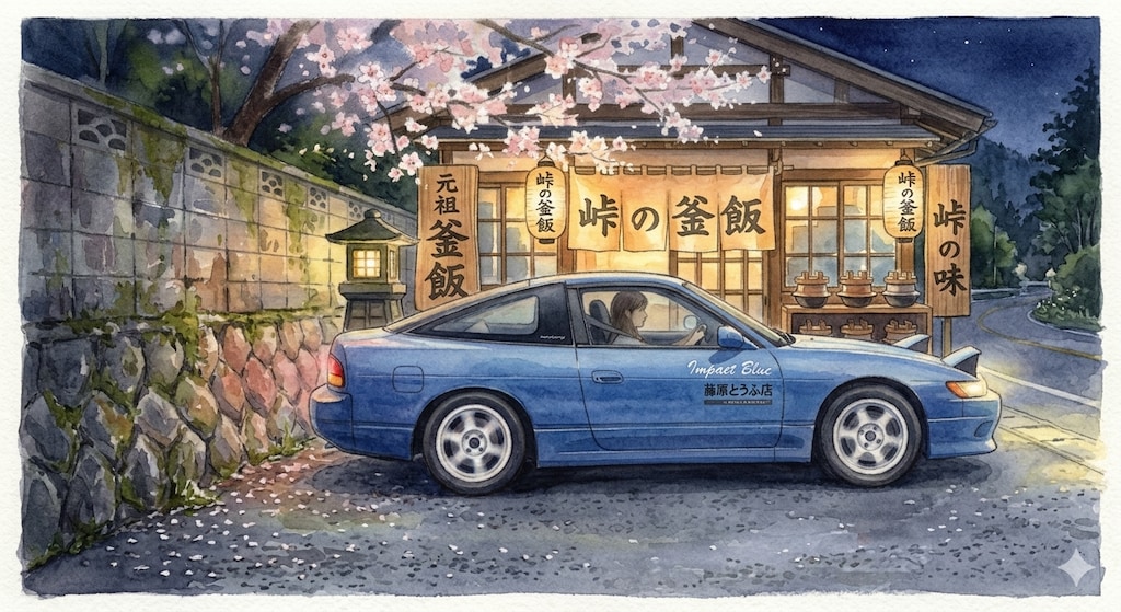 🚗謎の車で謎の釜飯屋へ🍜