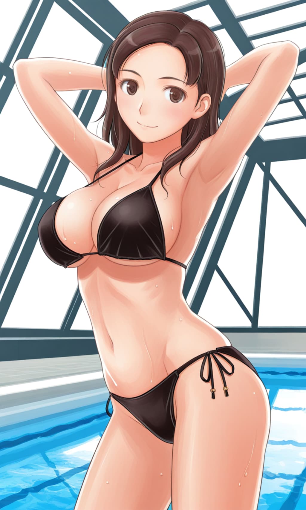 キミキス川田先生の黒ビキニで誘惑👙🏊‍♀️👩‍🏫🎮😍❤️