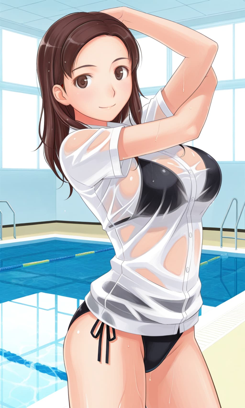 キミキス川田先生の黒ビキニで誘惑👙🏊‍♀️👩‍🏫🎮😍❤️
