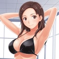 キミキス川田先生の黒ビキニで誘惑👙🏊‍♀️👩‍🏫🎮😍❤️ 2枚目