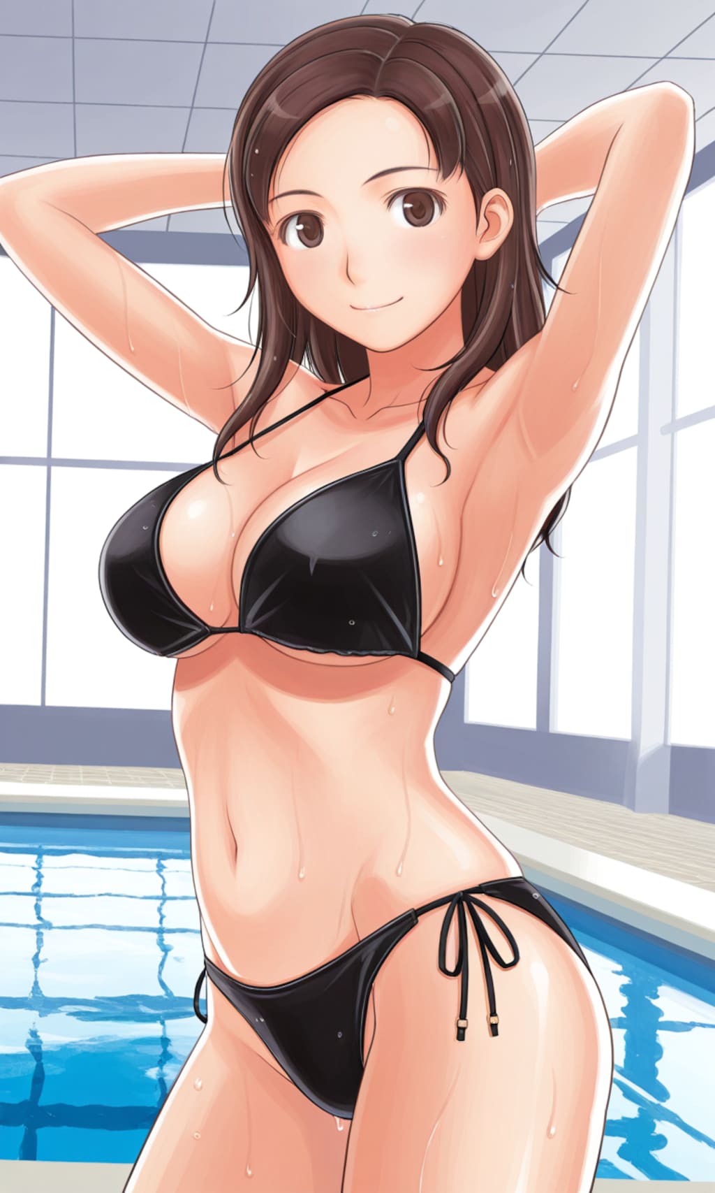 キミキス川田先生の黒ビキニで誘惑👙🏊‍♀️👩‍🏫🎮😍❤️