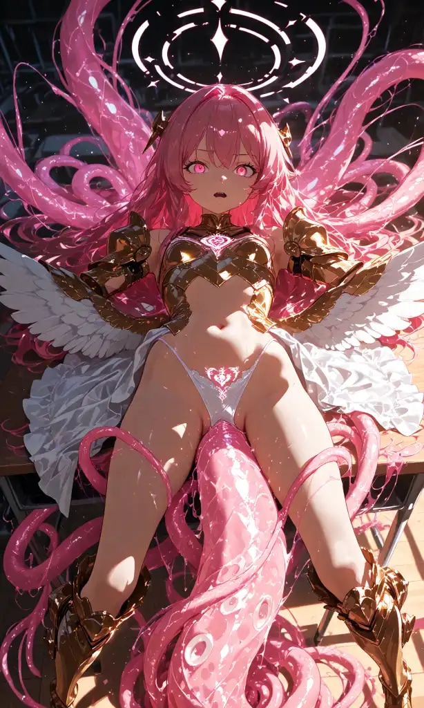ピンク髪天使ちゃん（淫紋を刻まれる！）