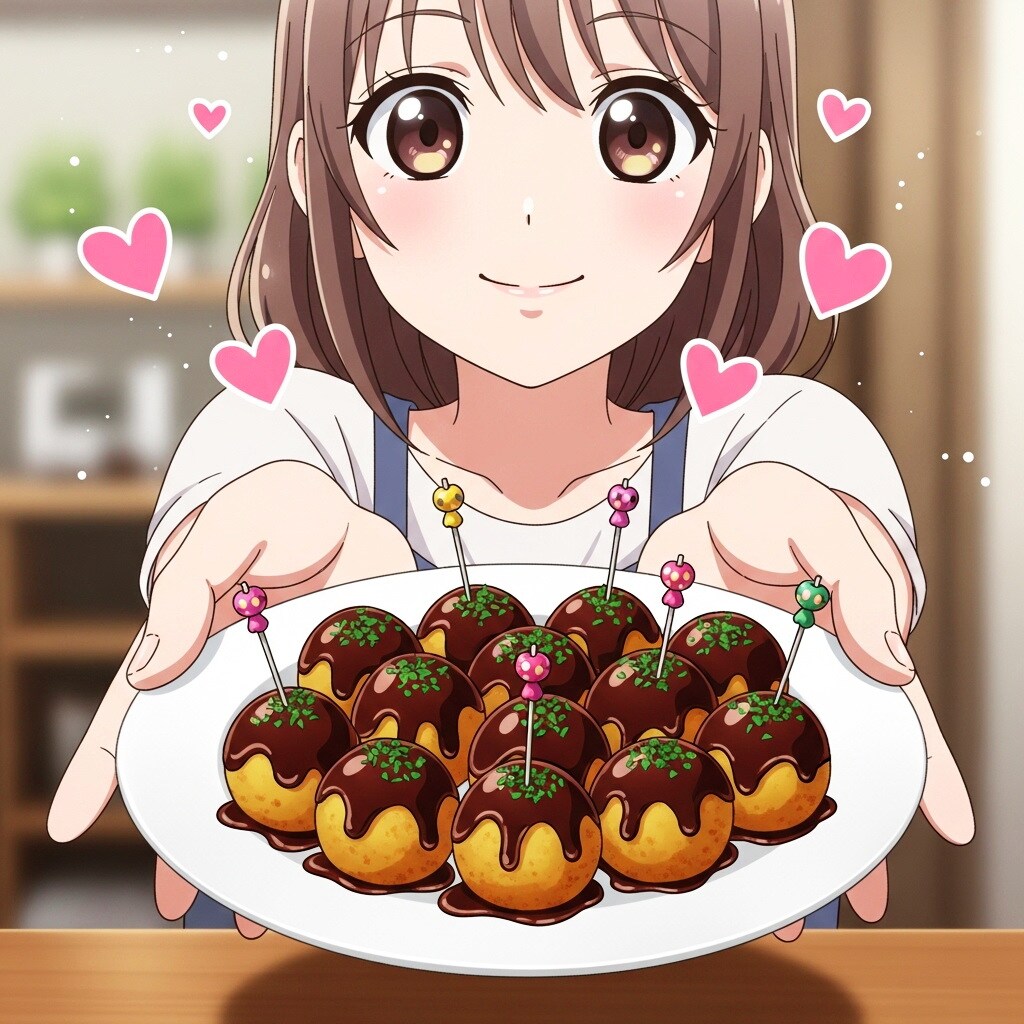 ボールスウィートポテトのチョコレートソース掛け | の人気AIイラスト・グラビア