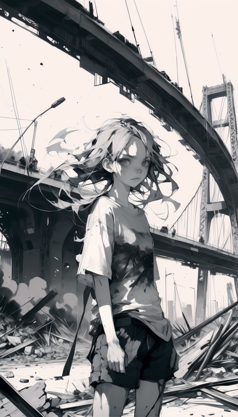 破壊されたハイウェイ | の人気AIイラスト・グラビア