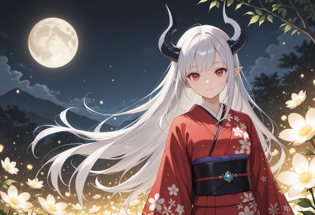 華と月夜と銀髪竜姫さん