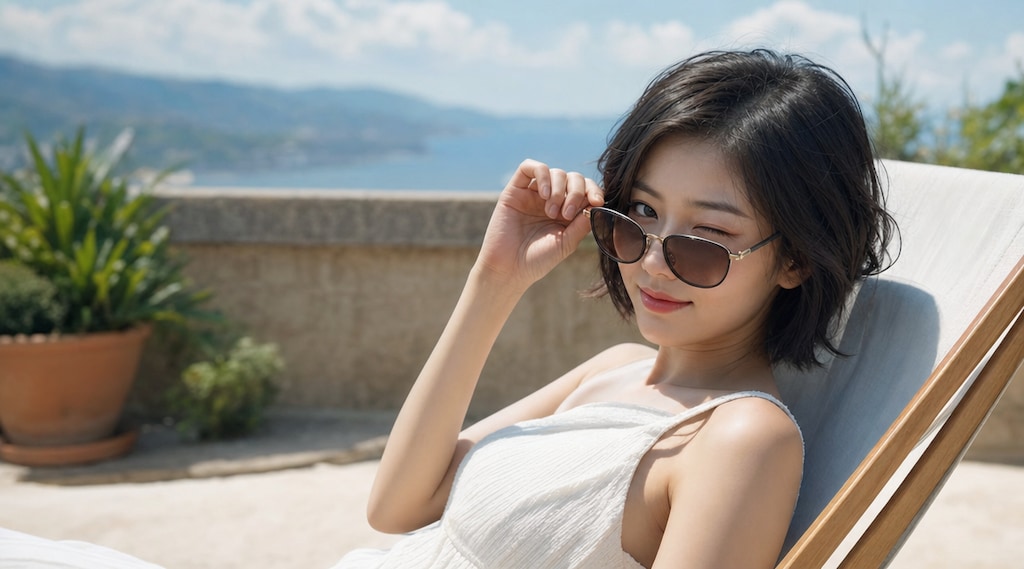 サングラスと彼女