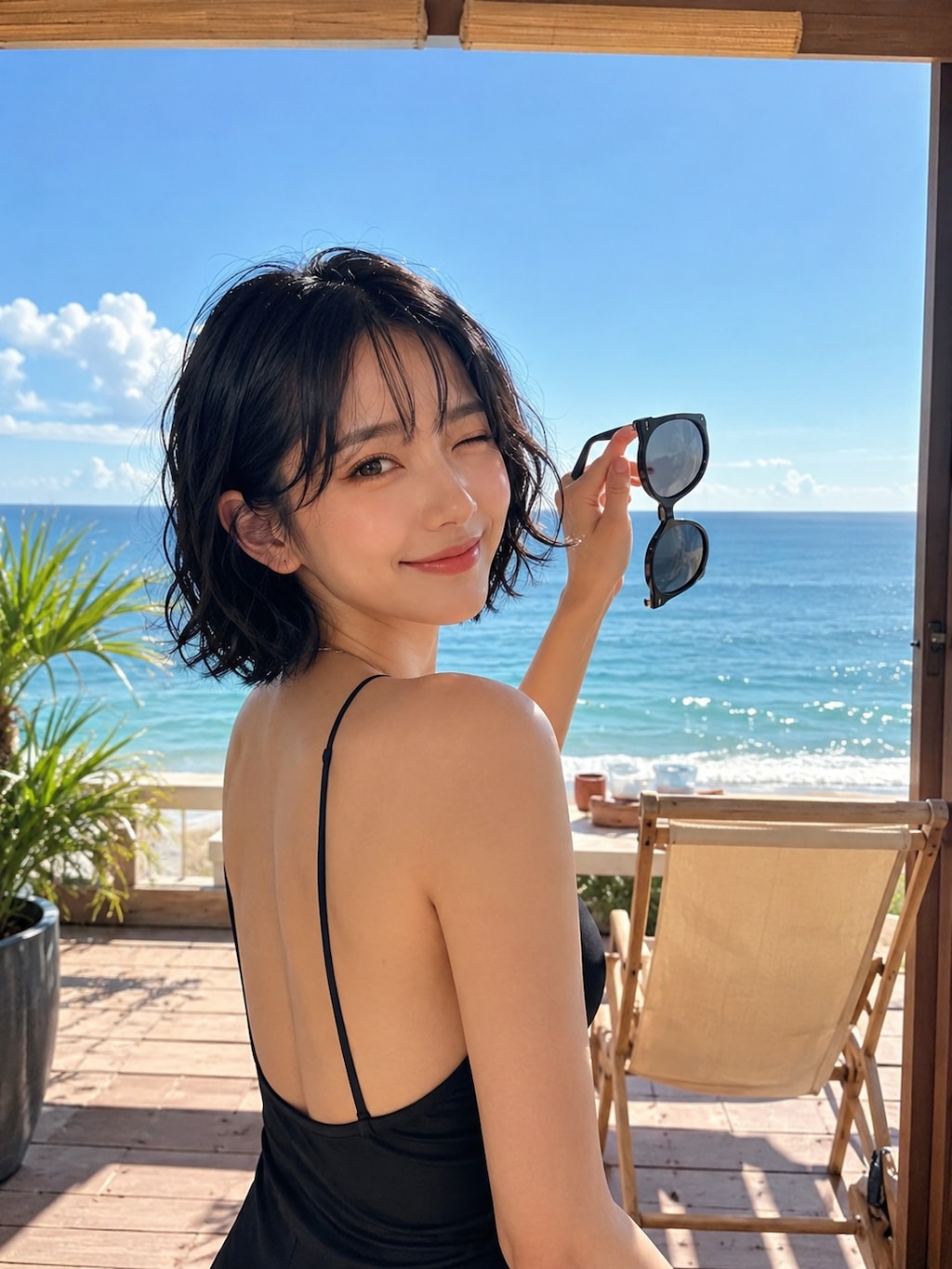 サングラスと彼女