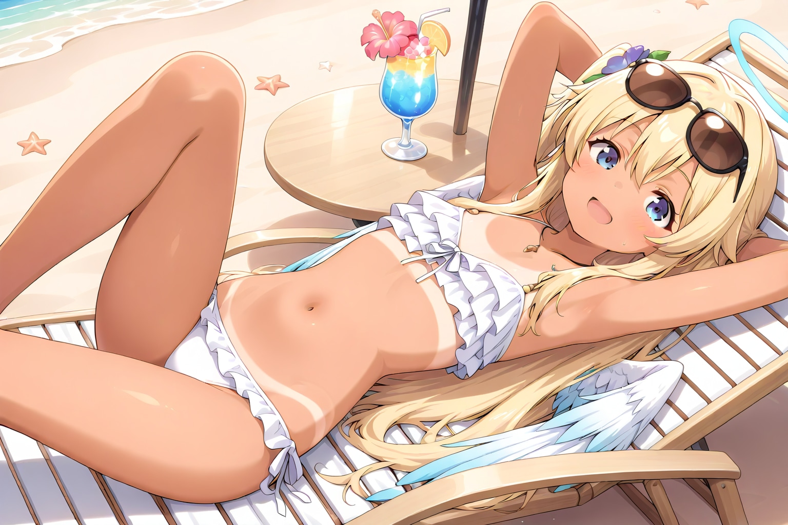 すっかり日焼けした駄天使