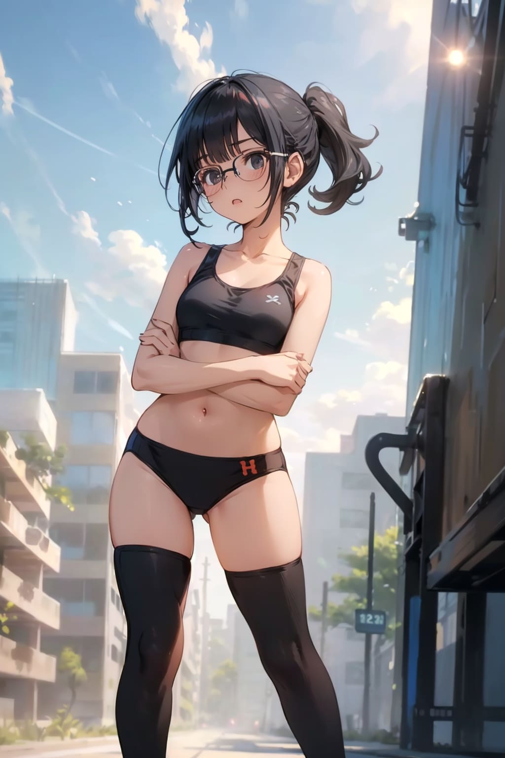 スポブラの眼鏡っ娘