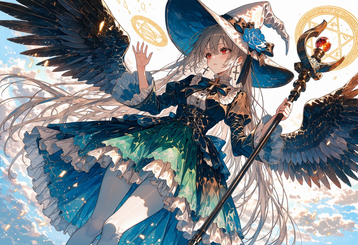 ツバサの生えた魔女さん