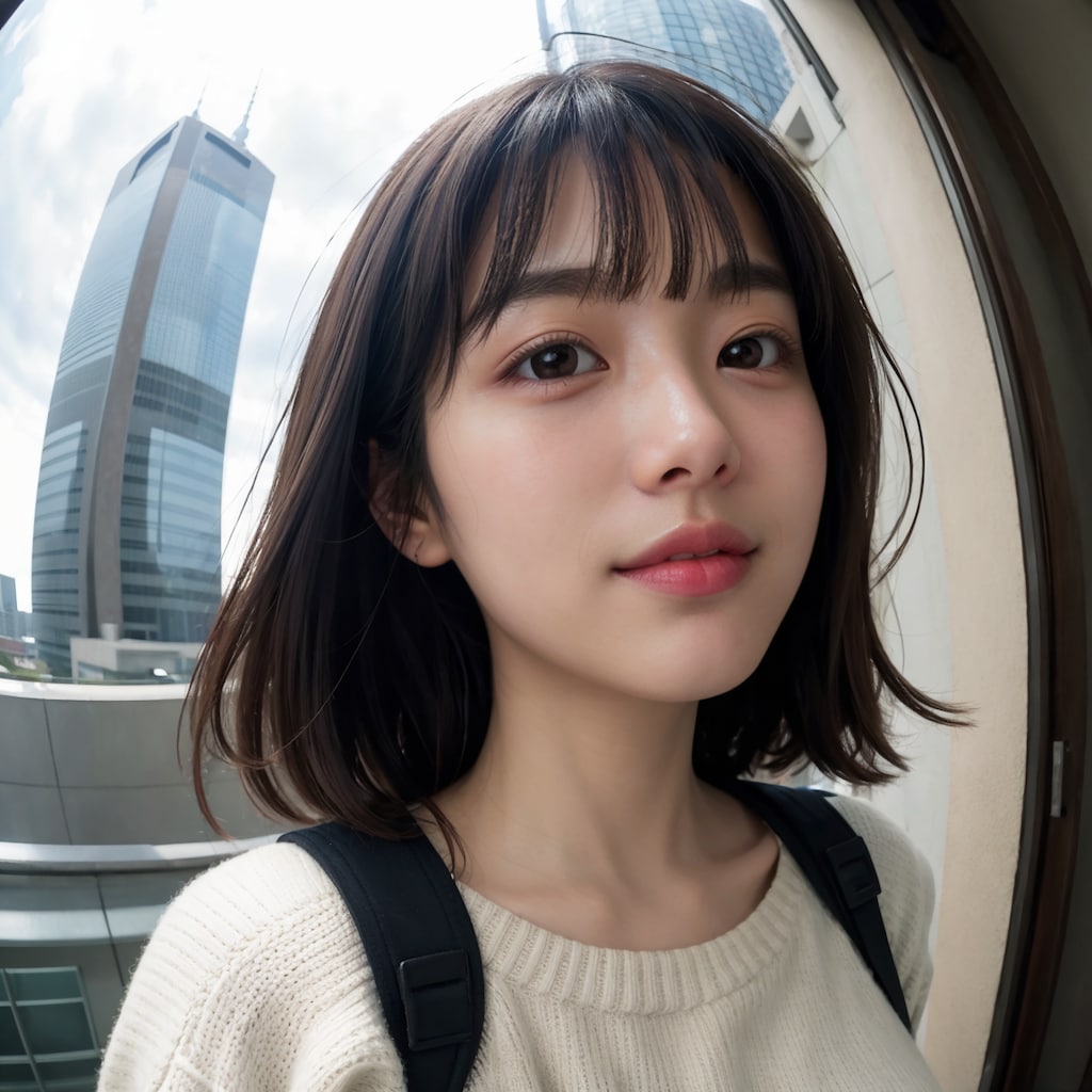 魚眼レンズ顔アップ 3/11