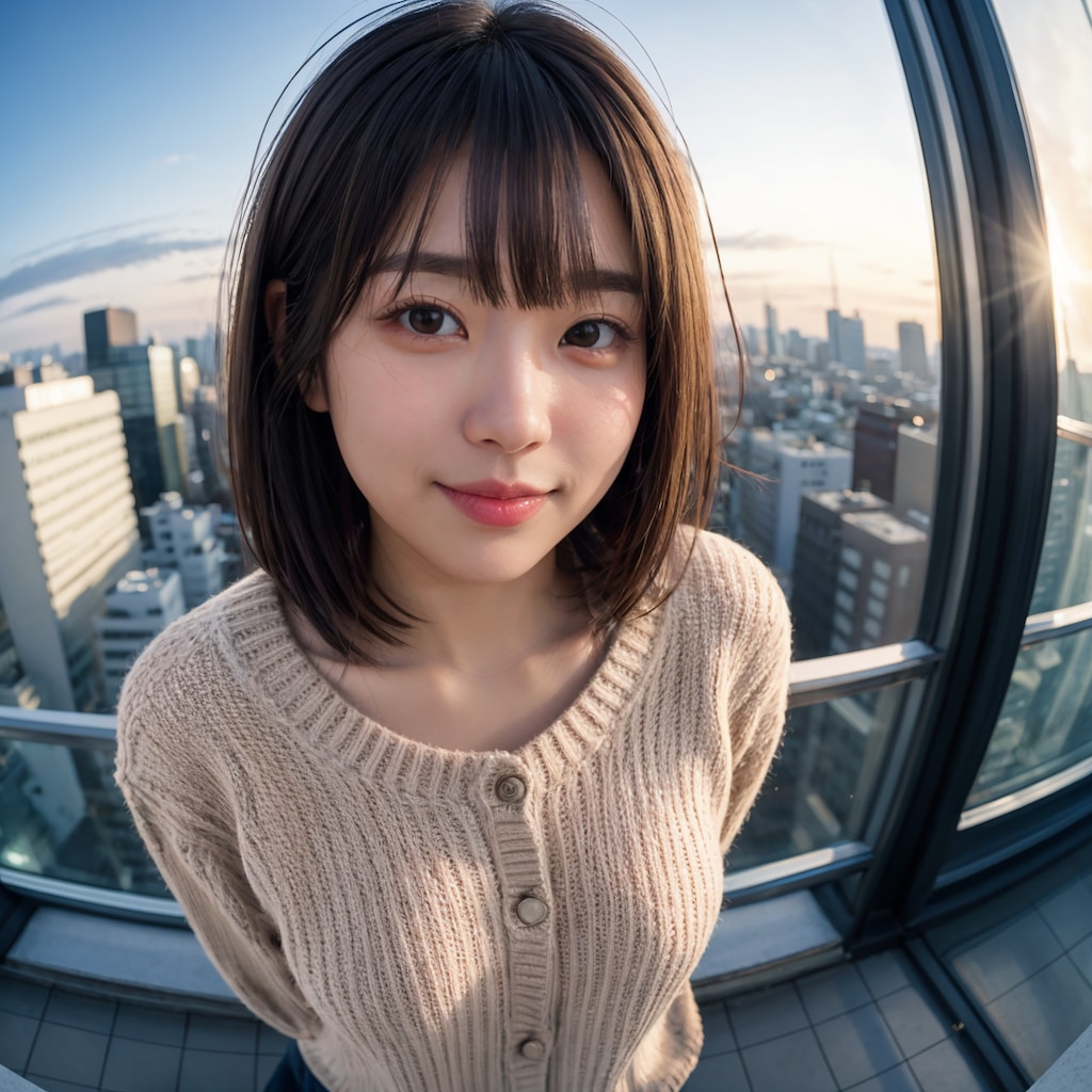 魚眼レンズ顔アップ 3/11