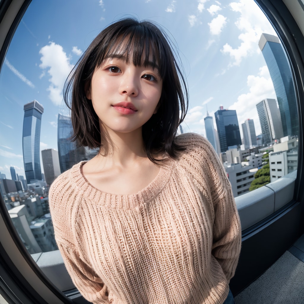 魚眼レンズ顔アップ 3/11