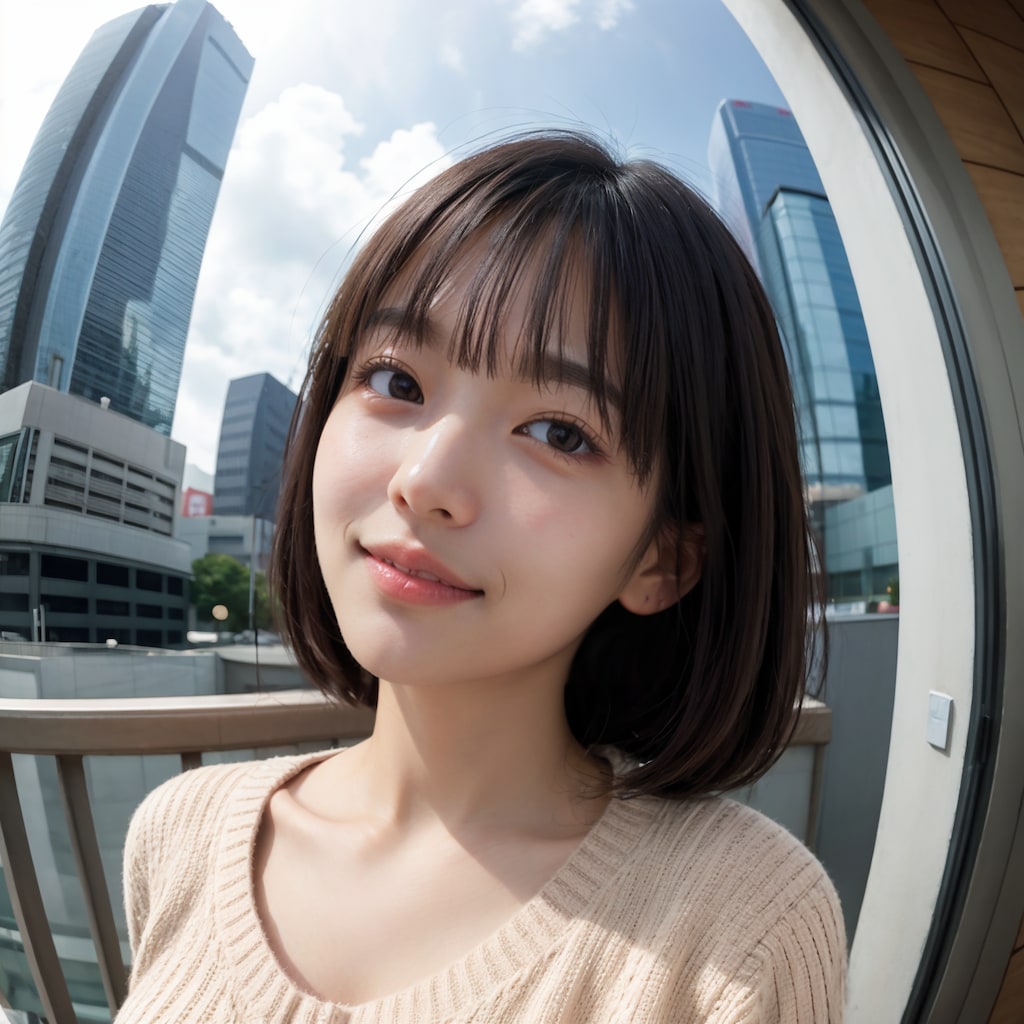 魚眼レンズ顔アップ 3/11