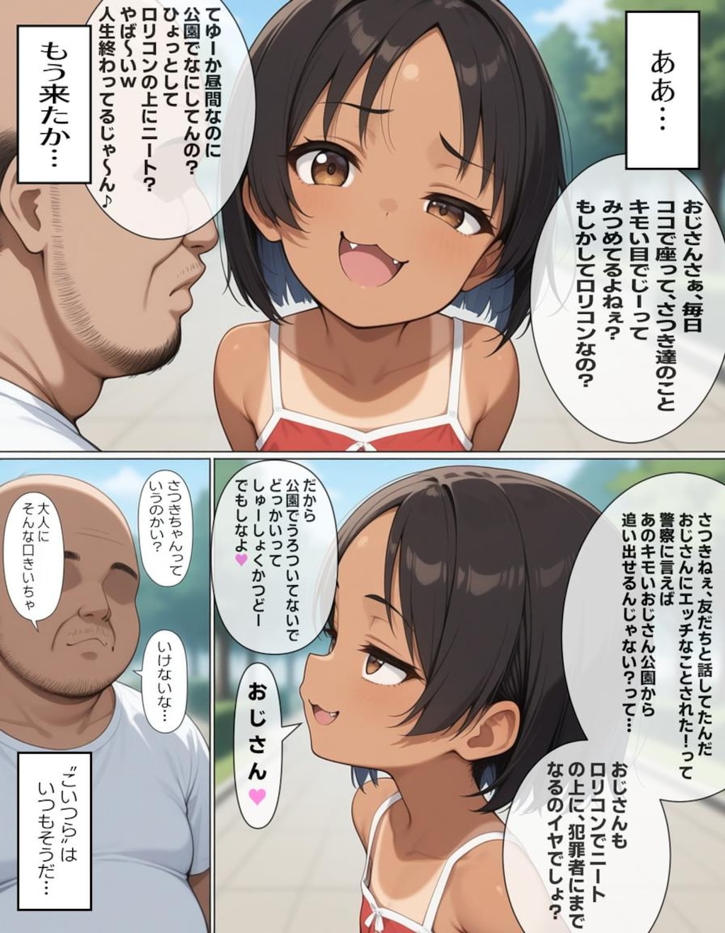 【AI漫画】わからせ♥おじさん（前半部分）