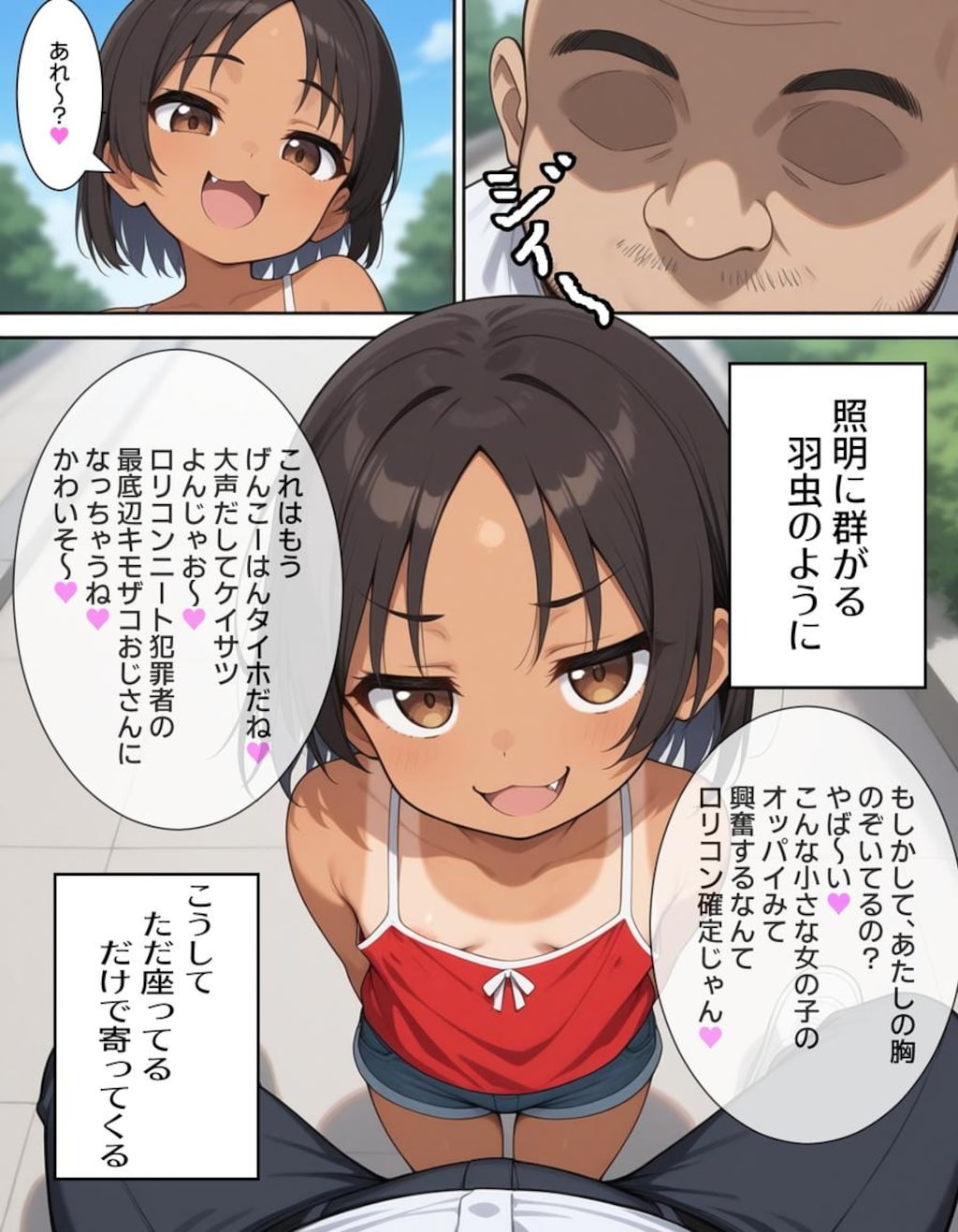 【AI漫画】わからせ♥おじさん（前半部分）