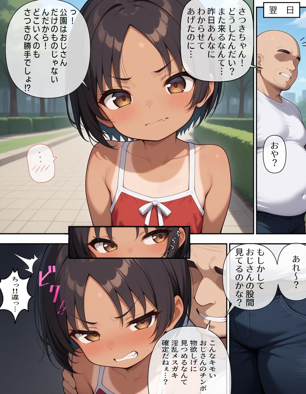 【AI漫画】わからせ♥おじさん（前半部分）