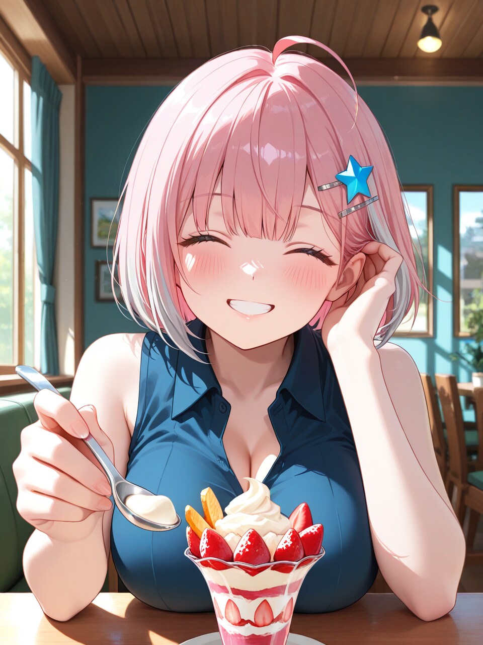 期末テストお疲れパフェ | の人気AIイラスト・グラビア