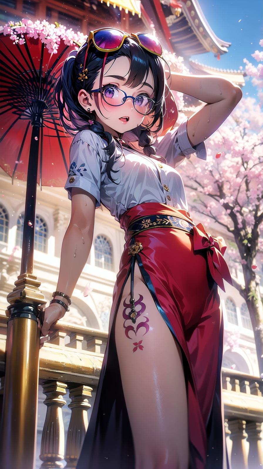 花見会場の超可愛い店員さん