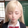 キス待ち金髪少女 4枚目
