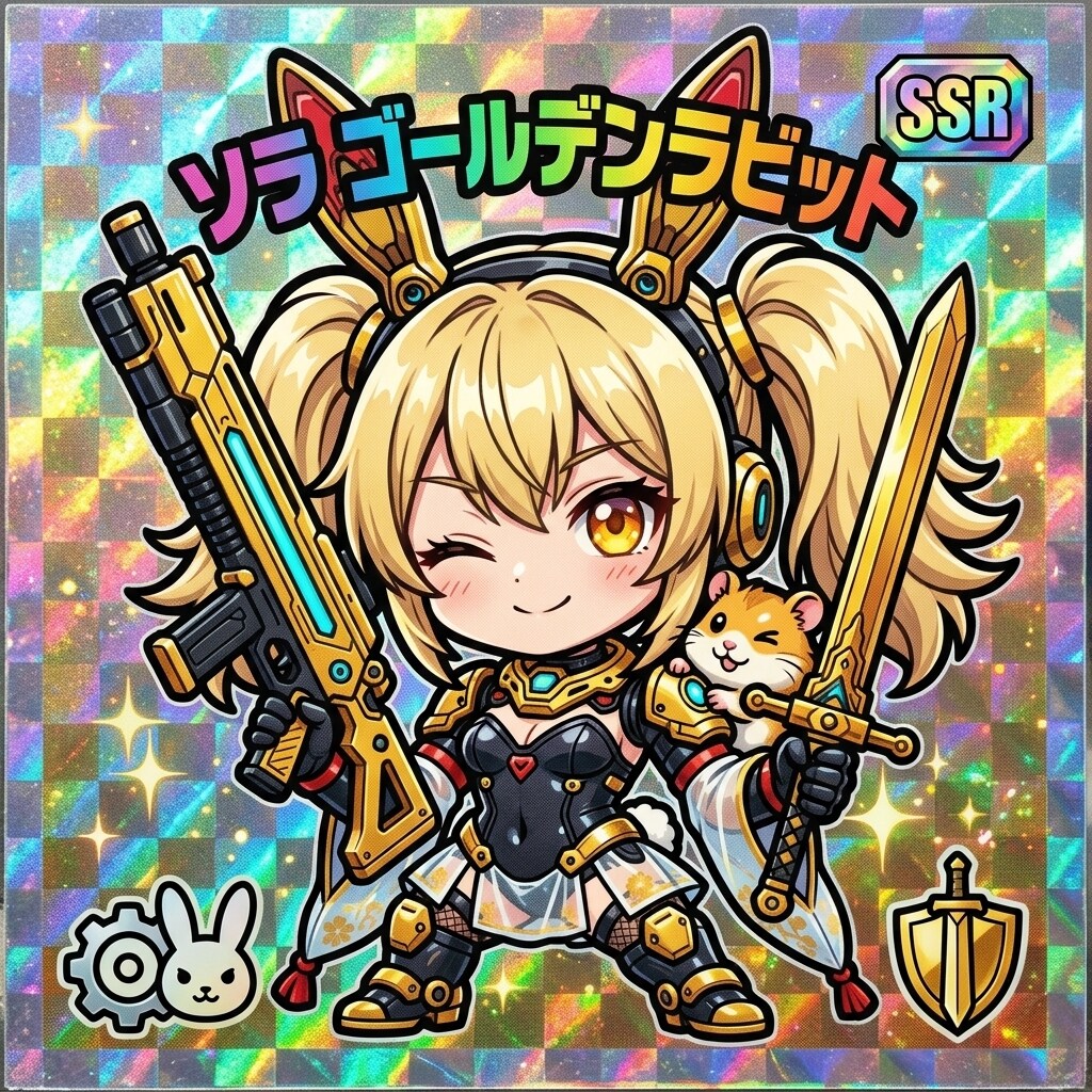 ソラ・ゴールデンラビット。ちちぷいシール