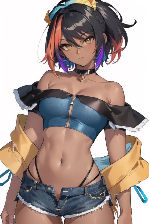 スタイリッシュな褐色ショート美女