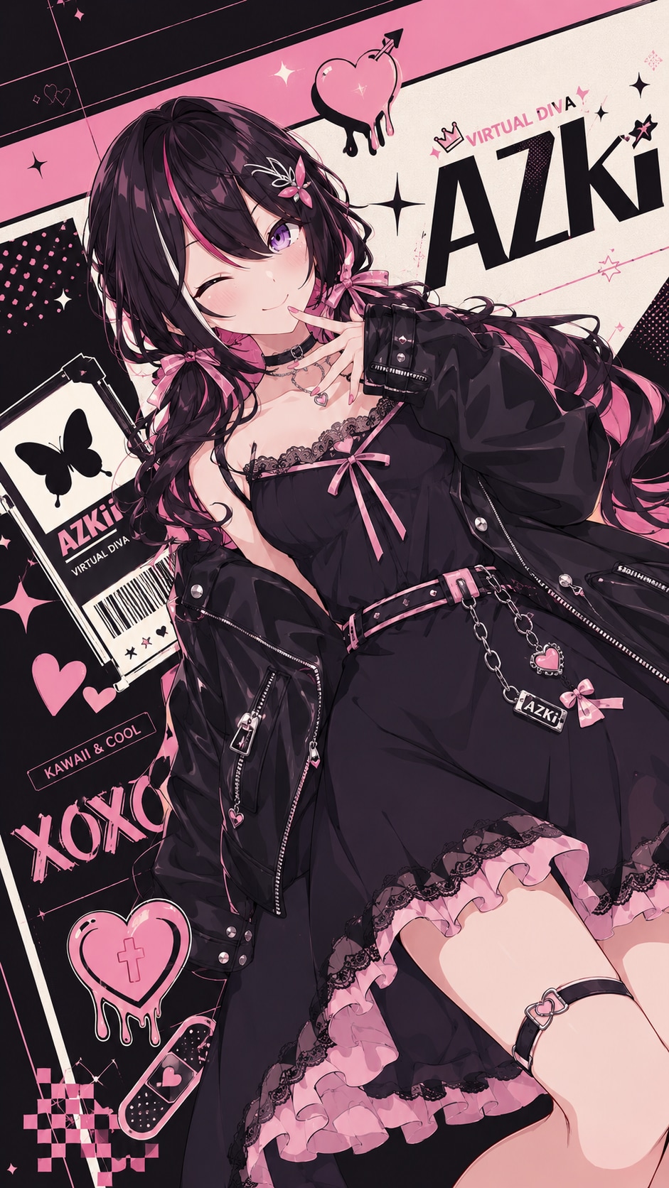 壁紙呪文紹介  🖤 エッジの効いた「地雷系×地雷ガーリー（ダークポップ）」