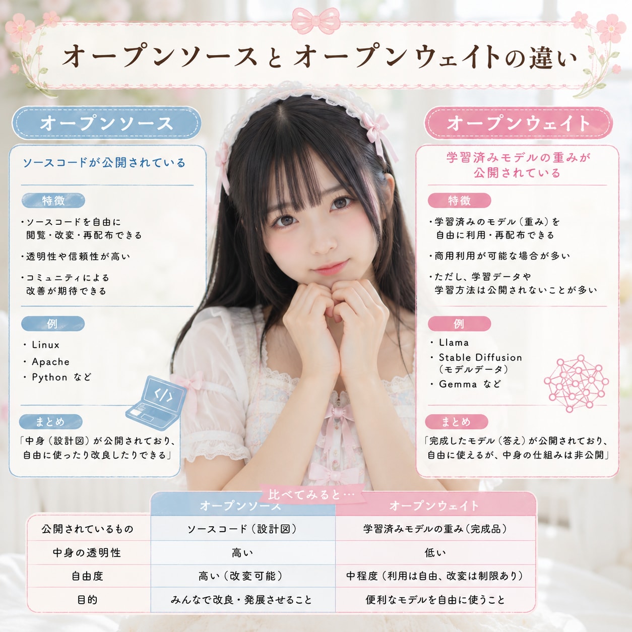 オープンソースとオープンウェイト