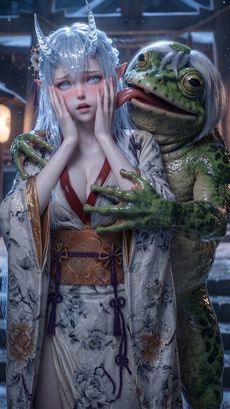❐雪鬼姫とカパエル　❝ドロロンえん魔くんキャラクター❞