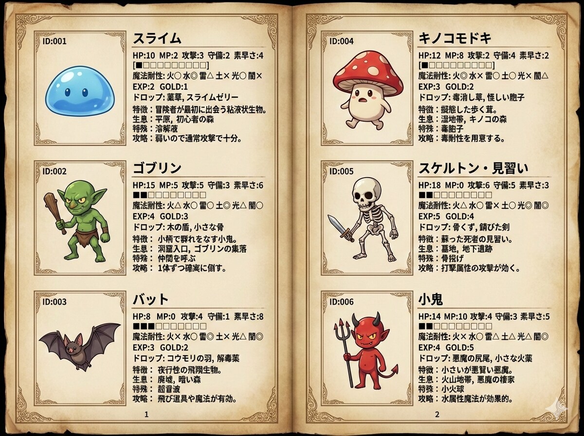 モンスターデータ