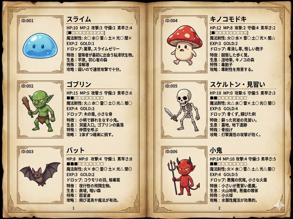 モンスターデータ