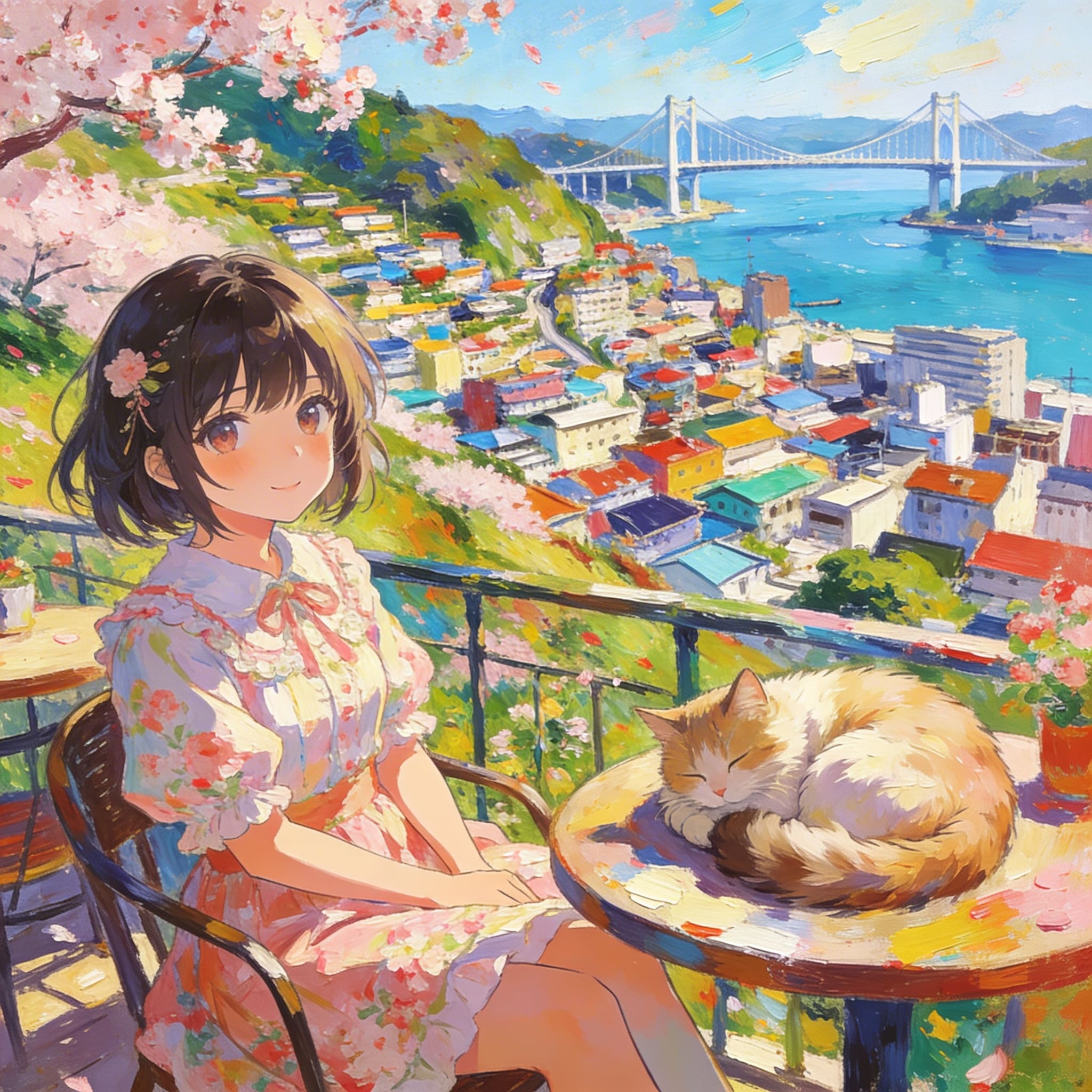 海の見える街71 | の人気AIイラスト・グラビア