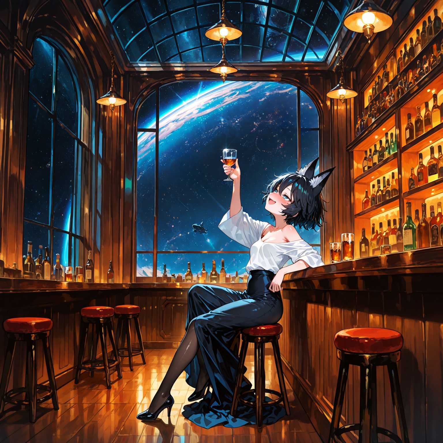 軌道エレベータ併設居酒屋