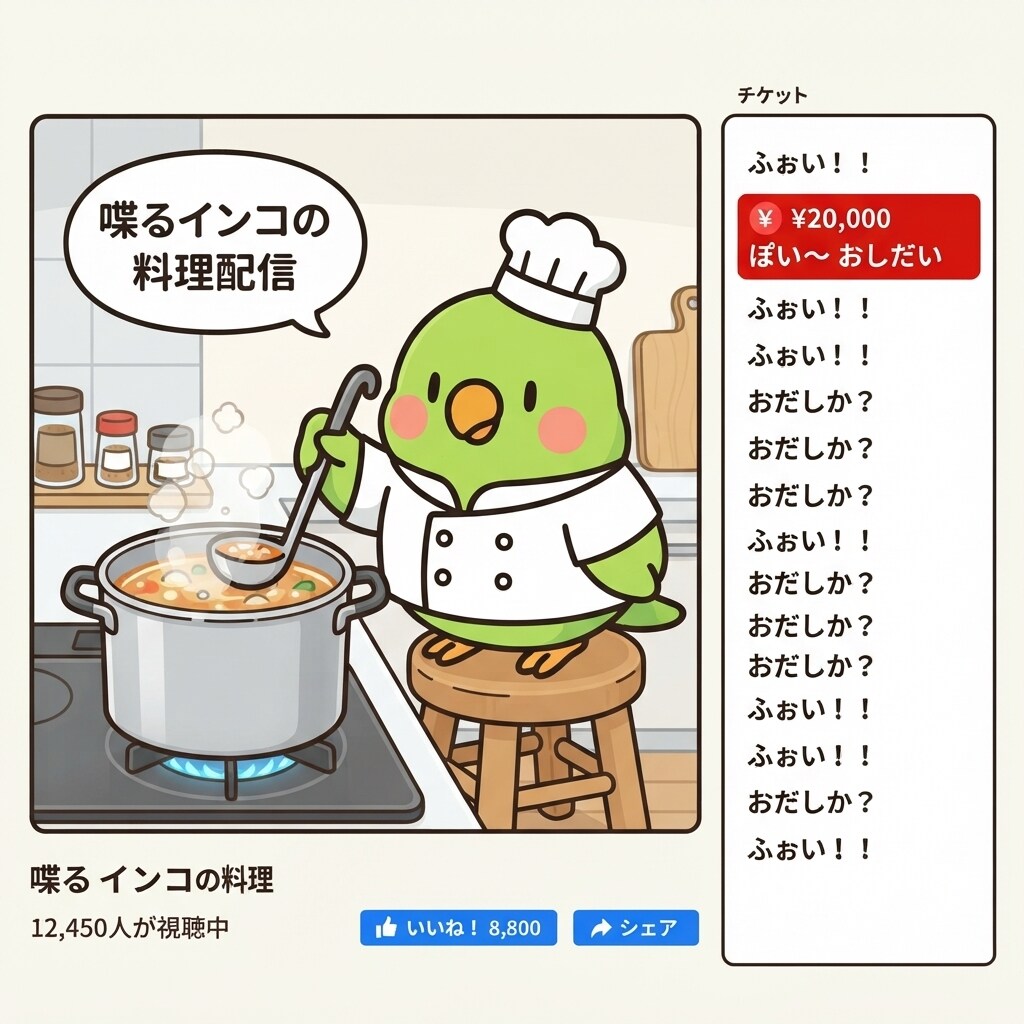 料理配信インコ | の人気AIイラスト・グラビア