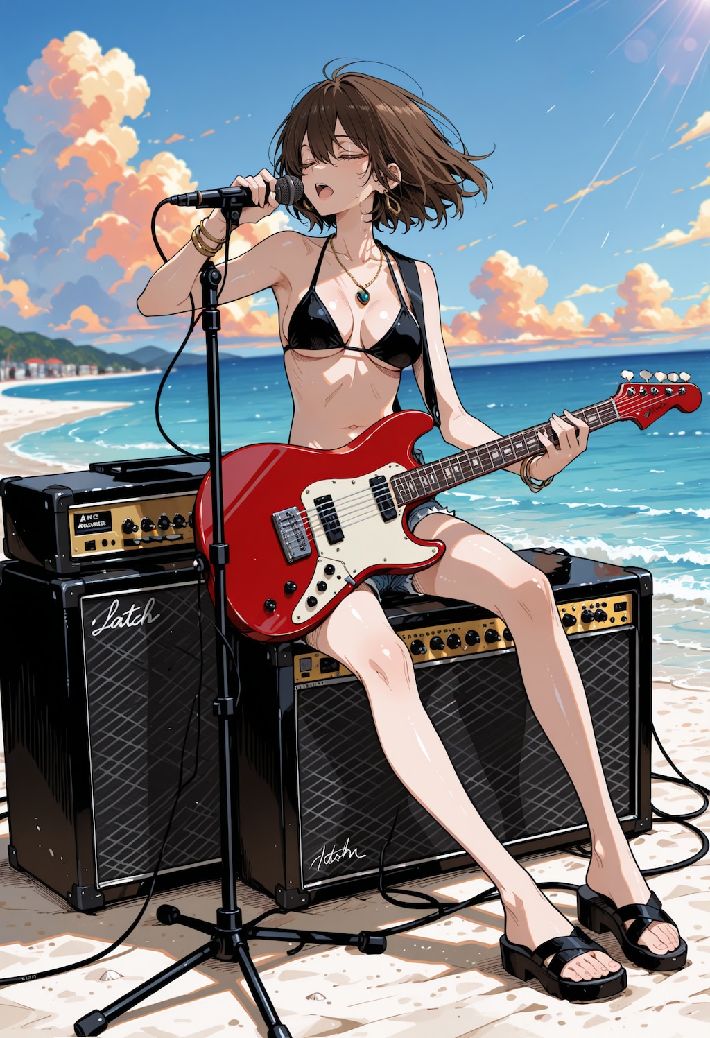 夏だから水着で歌う