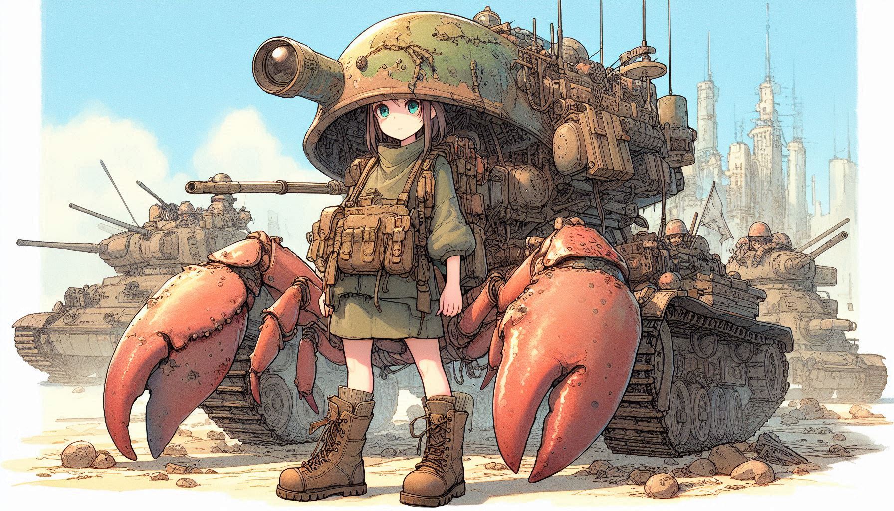 機械化少女兵（光）と（闇） | の人気AIイラスト・グラビア