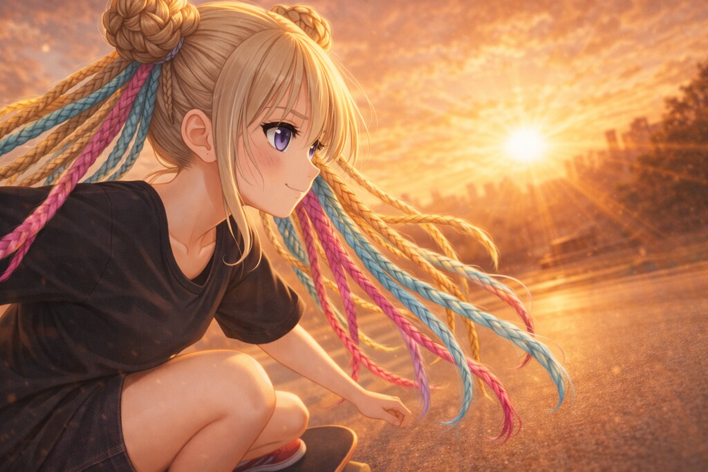 早朝スケートボード