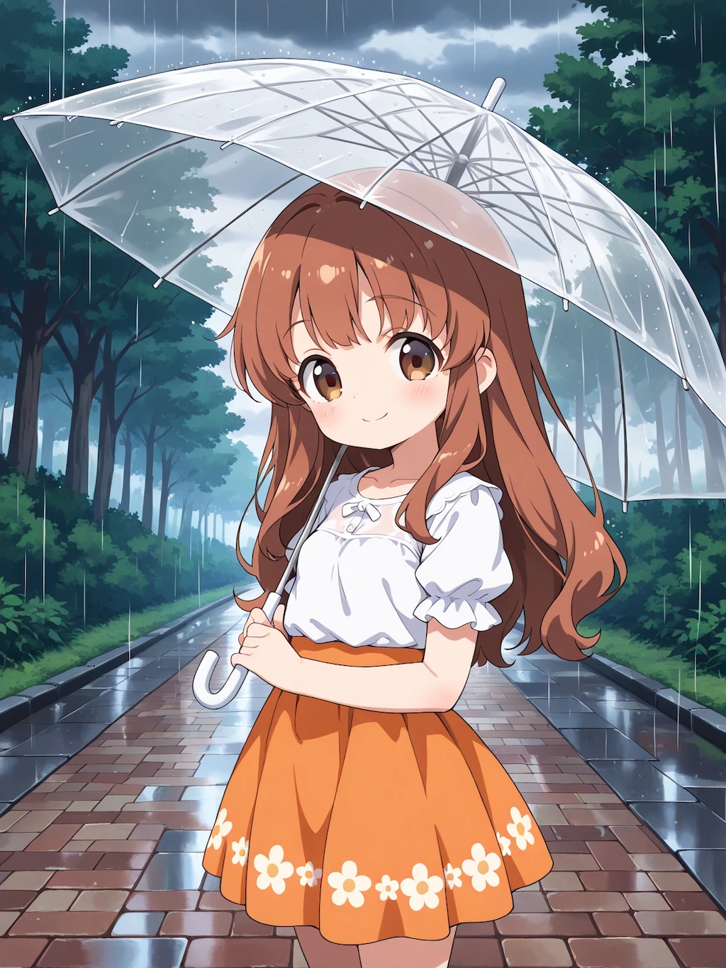 雨の日のお散歩・かえでちゃん
