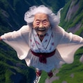 【謎画像・1300投稿記念】1300歳になったお祝いで胴上げされるおばあさん 2枚目
