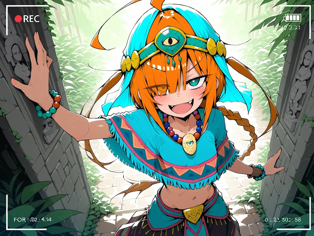 南米の遺跡を巡る目隠れちゃん☆