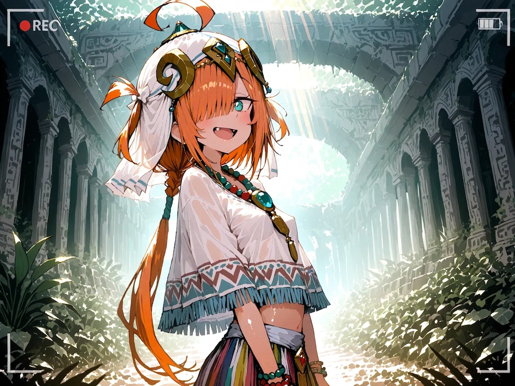 南米の遺跡を巡る目隠れちゃん☆