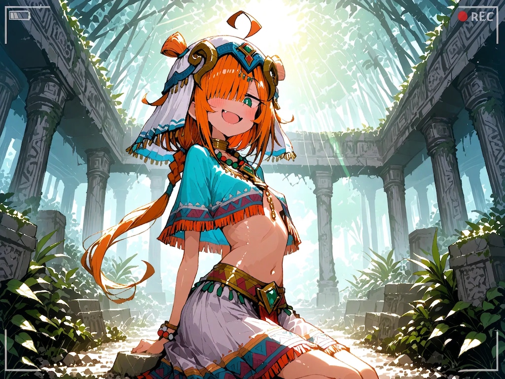 南米の遺跡を巡る目隠れちゃん☆